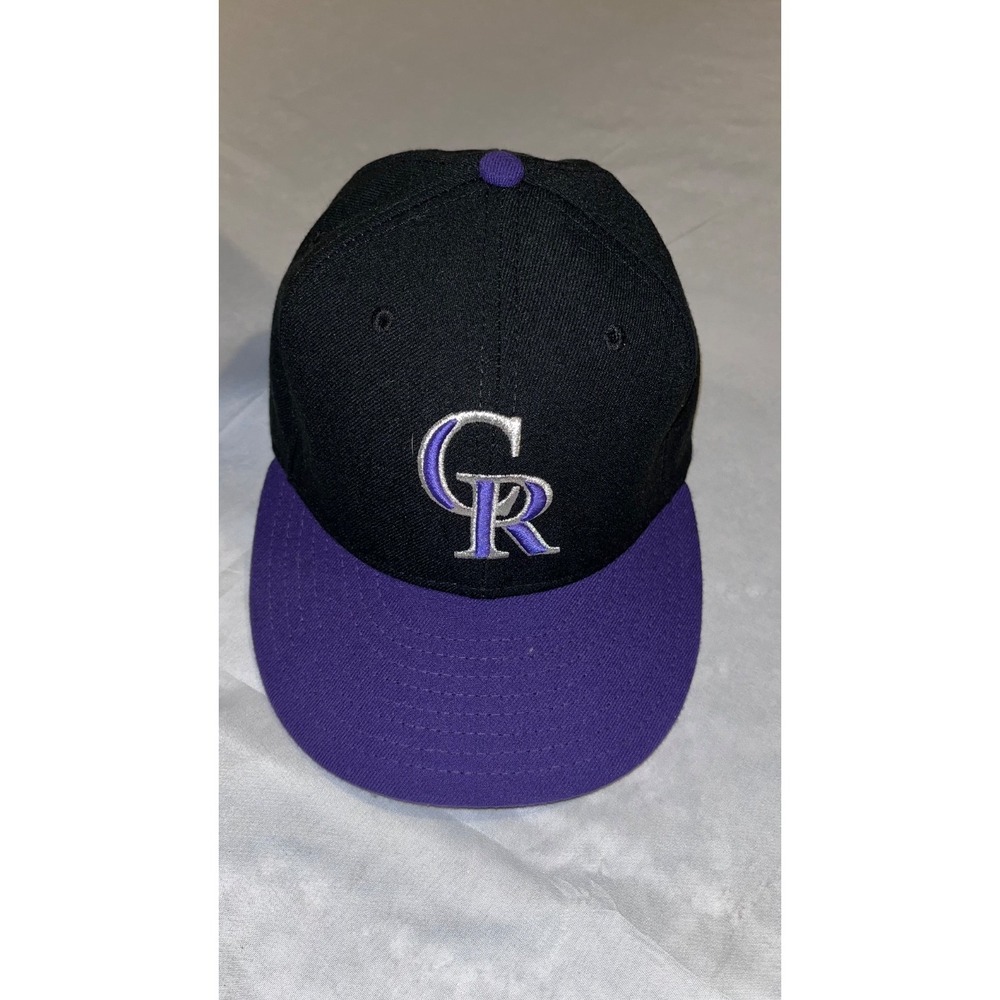 New Era 59FIFTY Colorado Rockies Hat 6 5/8 Fitted Black Purple MLB Streetwear